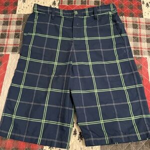 Boys plaid Under Armor cargo shorts